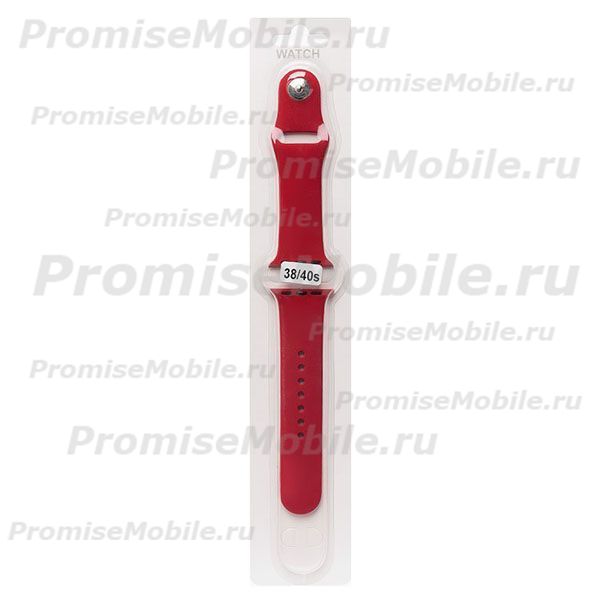 Ремешки для Apple Watch Series 1 (42 mm) Sport Band силиконовый (размер S) <темно-красный> ― 