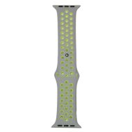 Ремешки для Apple Watch Series 1 (42 mm) Sport Band силиконовый перфорированный (размер S) <серо-зеленый>