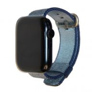 Ремешки для Apple Watch SE (40 mm) плетеный нейлон <синий>