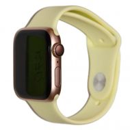 Ремешки для Apple Watch SE (40 mm) Sport Band силиконовый (размер L) <лимонный крем>