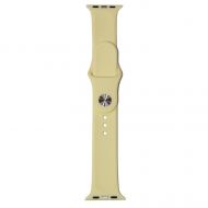 Ремешки для Apple Watch Series 7 (41 mm) Sport Band силиконовый (размер L) <лимонный крем>
