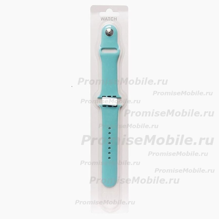 Ремешки для Apple Watch Series 7 (41 mm) Sport Band силиконовый (размер L) <мятный> ― 