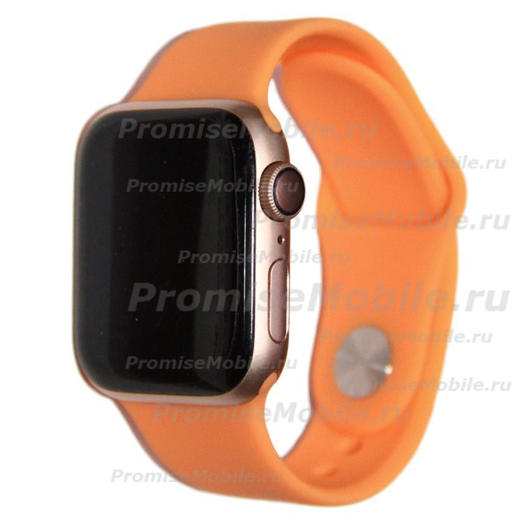 Ремешки для Apple Watch Series 7 (41 mm) Sport Band силиконовый (размер L) <свежая папайя> ― 