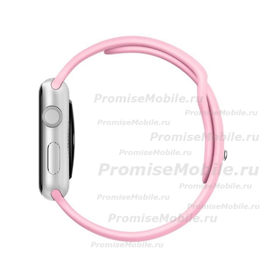Ремешки для Apple Watch Series 1 (38 mm) Sport Band силиконовый (размер L) <светло-розовый> ― 