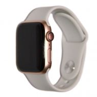 Ремешки для Apple Watch Series 5 (40 mm) Sport Band силиконовый (размер L) <светло-серый>