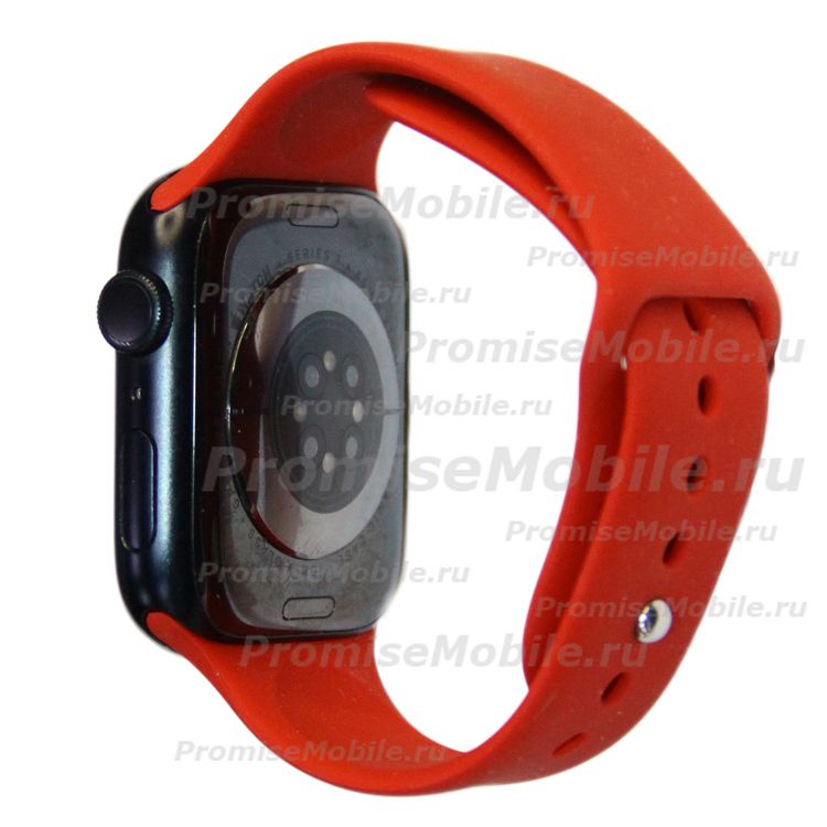Ремешки для Apple Watch Series 1 (38 mm) Sport Band силиконовый (размер L) <темно-красный> ― 