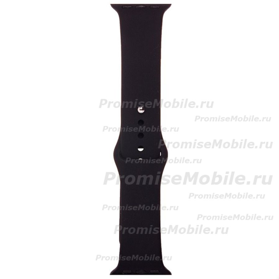 Ремешки для Apple Watch Series 5 (40 mm) Sport Band силиконовый (размер L) <черный> ― 
