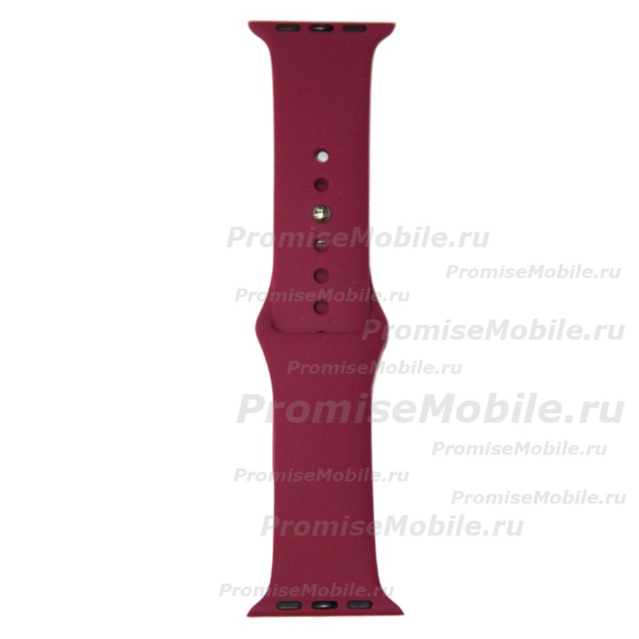 Ремешки для Apple Watch Series 7 (41 mm) Sport Band силиконовый (размер S) <баклажановый> ― 
