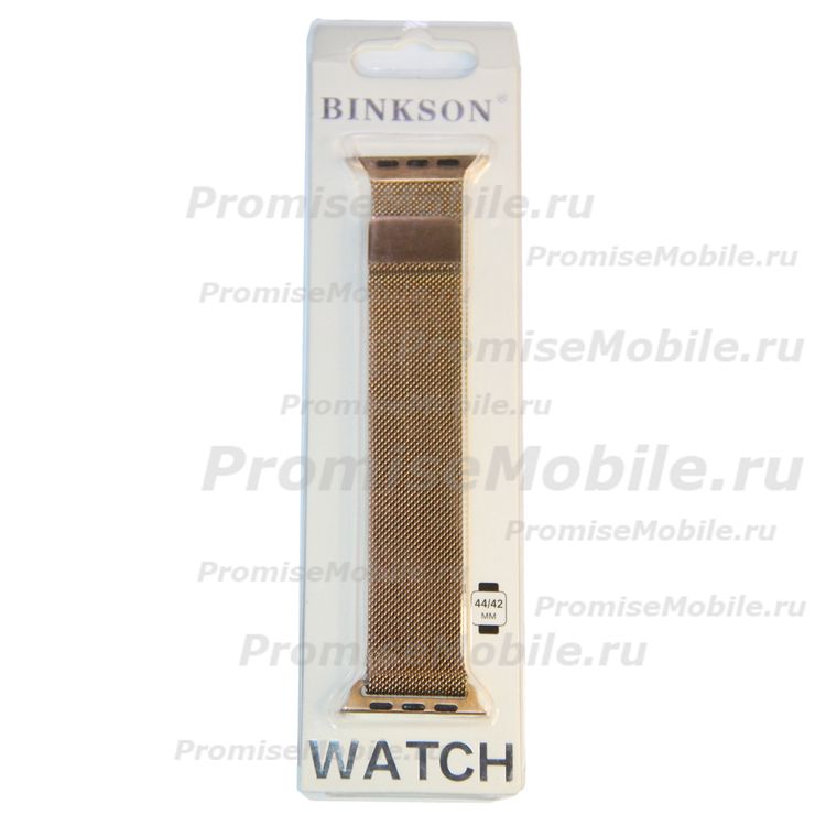 Ремешки для Apple Watch SE (44 mm) металлический миланский <розовое золото> ― 