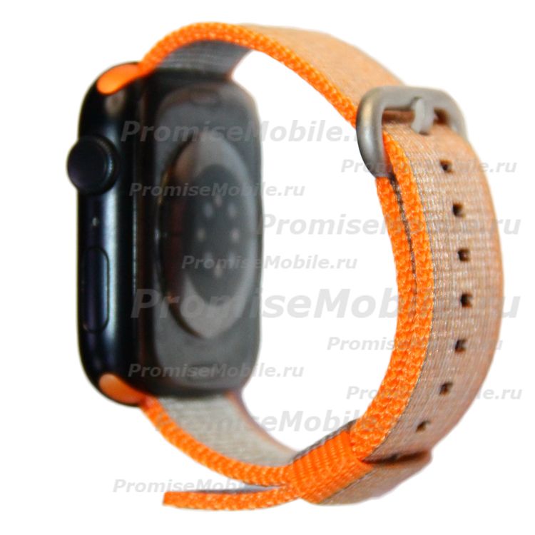 Ремешки для Apple Watch SE (44 mm) плетеный нейлон <оранжевый> ― 