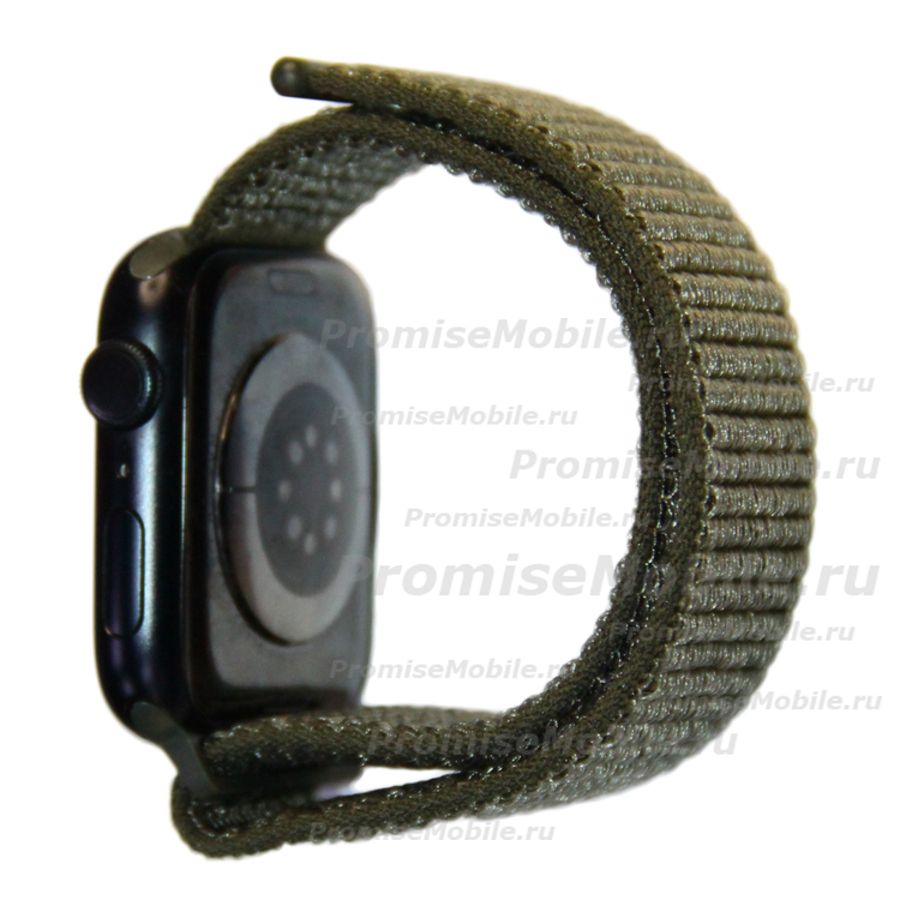 Ремешки для Apple Watch SE (44 mm) спортивный на липучке <мокрый асфальт> ― 