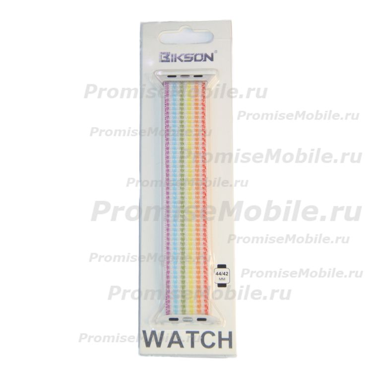 Ремешки для Apple Watch SE (44 mm) спортивный на липучке <радуга> ― 