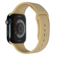 Ремешки для Apple Watch Series 7 (45 mm) Sport Band силиконовый (размер S) <бежевый>
