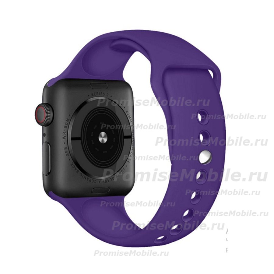 Ремешки для Apple Watch Series 5 (40 mm) Sport Band силиконовый (размер L) <темный индиго> ― 