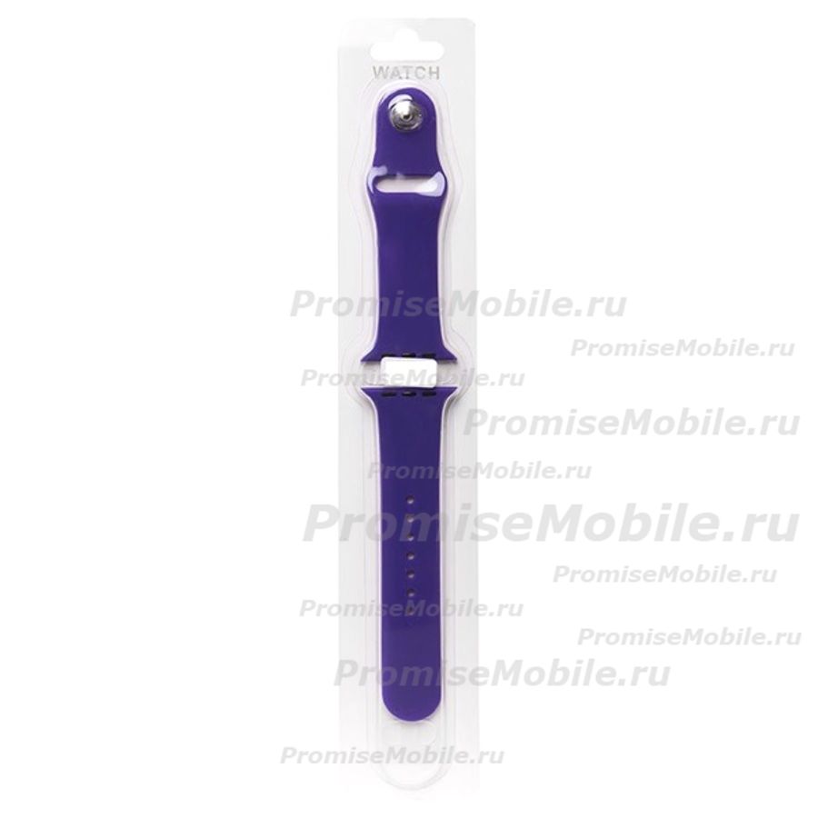 Ремешки для Apple Watch Series 5 (40 mm) Sport Band силиконовый (размер L) <темный индиго> ― 