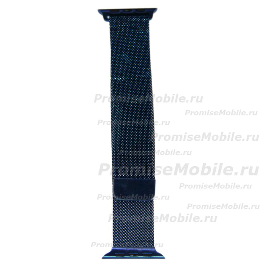 Ремешки для Apple Watch SE (44 mm) металлический миланский <синий> ― 