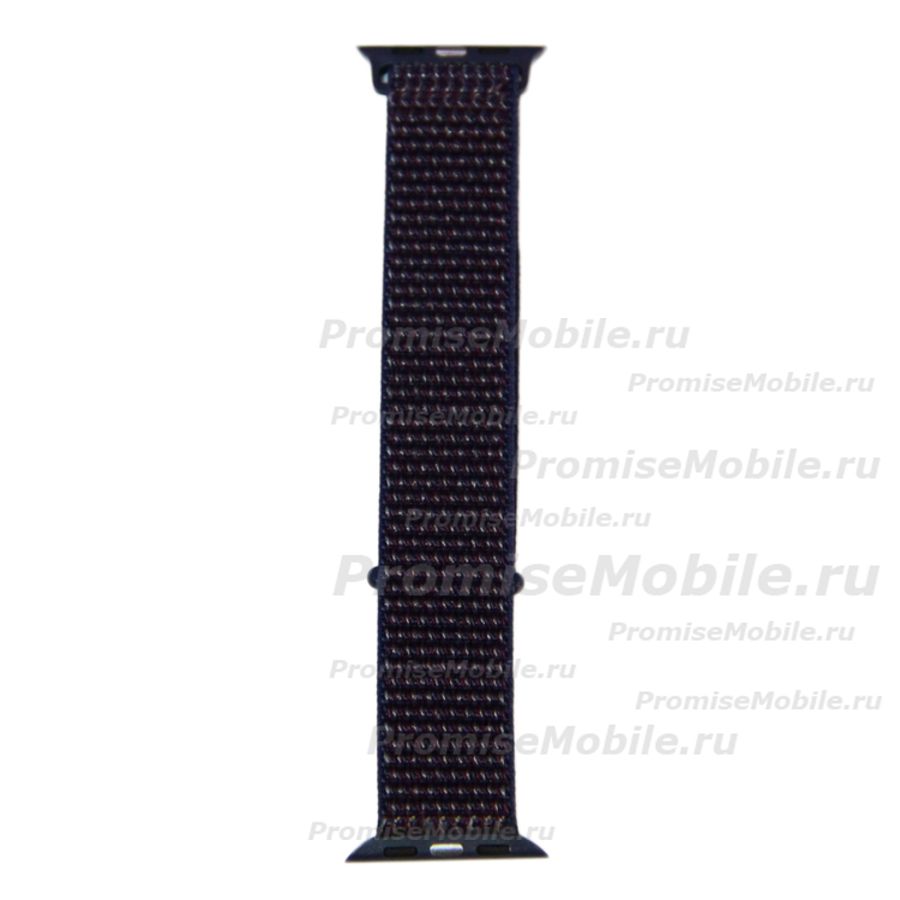 Ремешки для Apple Watch SE (44 mm) спортивный на липучке <темно-фиолетовый> ― 