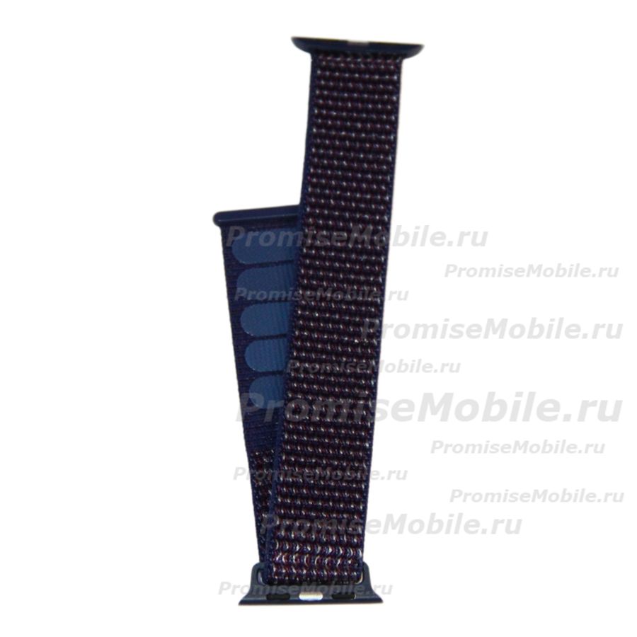 Ремешки для Apple Watch SE (44 mm) спортивный на липучке <темно-фиолетовый> ― 