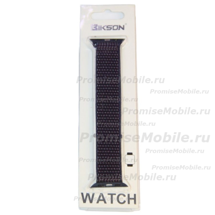 Ремешки для Apple Watch SE (44 mm) спортивный на липучке <темно-фиолетовый> ― 