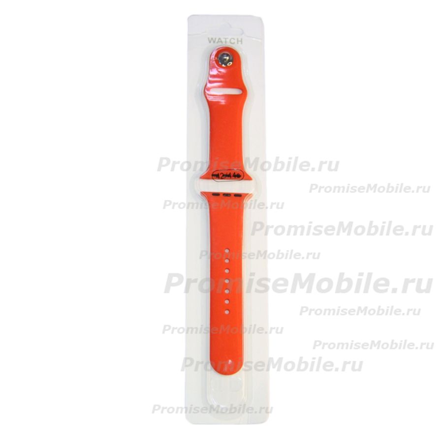 Ремешки для Apple Watch Series 1 (42 mm) Sport Band силиконовый (размер S) <оранжевый шафран> ― 