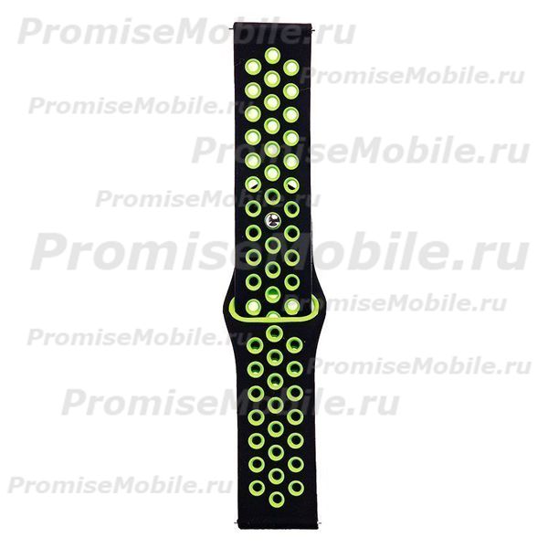 Ремешки для Withings Steel HR 40mm силиконовые Sport Band <черно-зеленый> ― 
