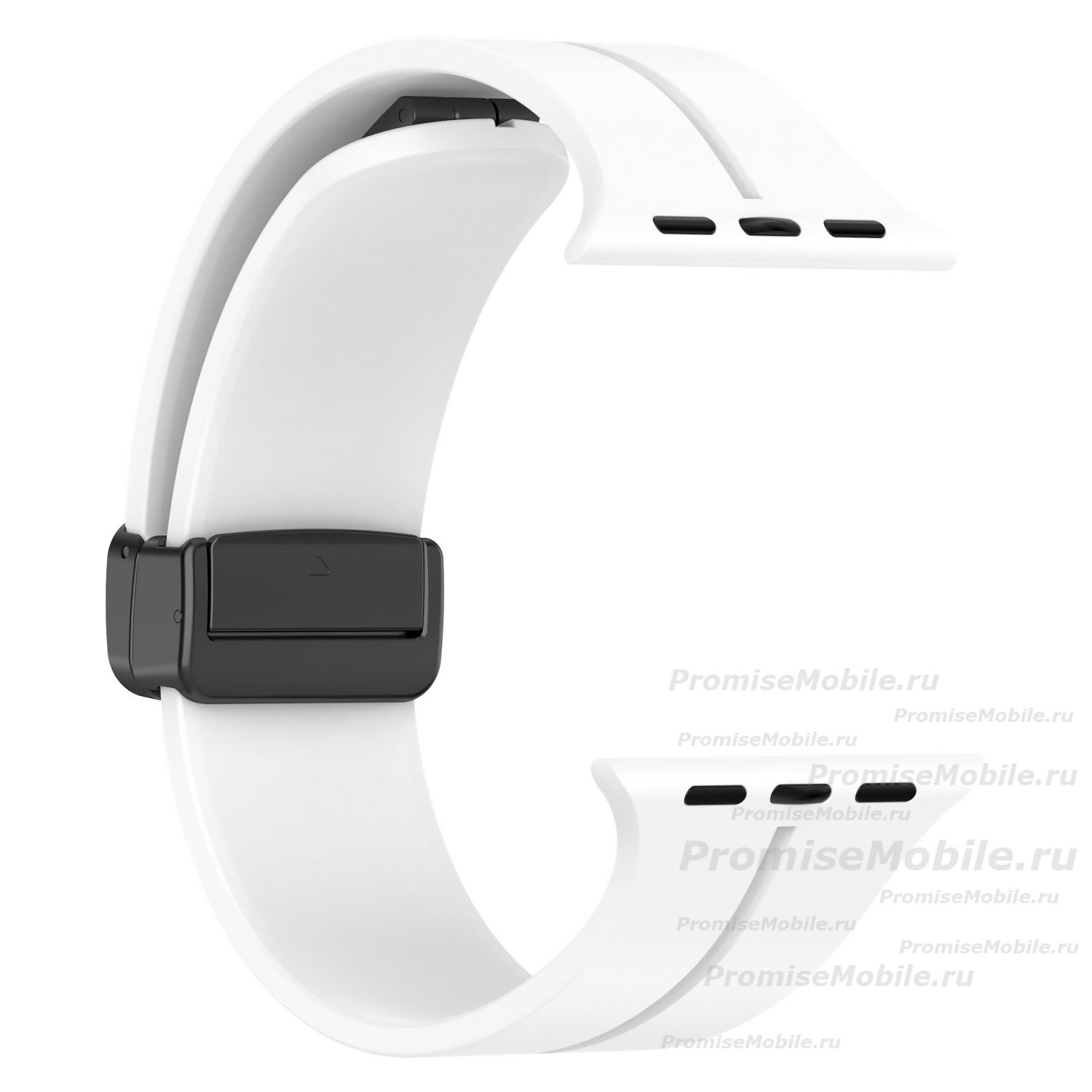 Ремешок для Apple Watch Series 8 (41 mm) силиконовый на магните <белый> ― 