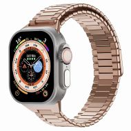Ремешок для Apple Watch Series 7 (45 mm) металлический на магните <розовое золото>