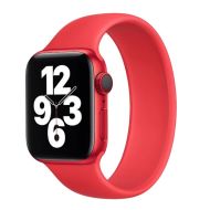 Ремешок для Apple Watch Series 8 (45 mm) Sport Band монобраслет силиконовый (размер S/150 мм) <красный>