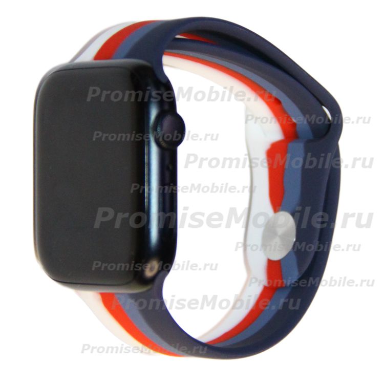 Ремешки для Apple Watch SE (44 mm) Sport Band силиконовый (рис. 003) ― 