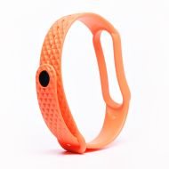 Ремешок для Xiaomi Mi Band 5 ребристый <оранжевый>