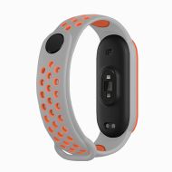 Ремешок для Xiaomi Mi Band 5 силиконовый Sport N <серо-оранжевый>