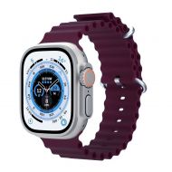 Ремешки для Apple Watch Series 5 (40 mm) Ocean Band силиконовый <бордовый>