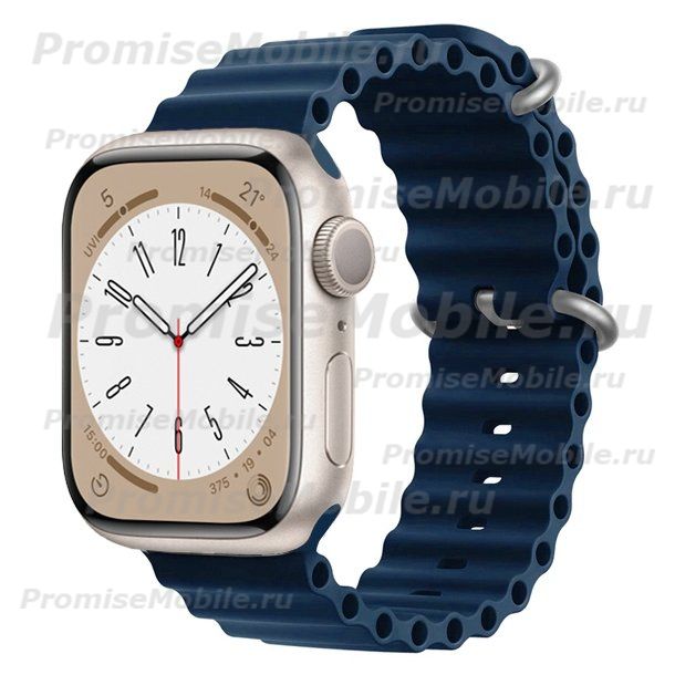 Ремешки для Apple Watch Series 1 (38 mm) Ocean Band силиконовый <темно-синий> ― 