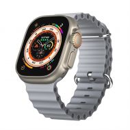 Ремешки для Apple Watch Series 6 (40 mm) Ocean Band силиконовый <серый>