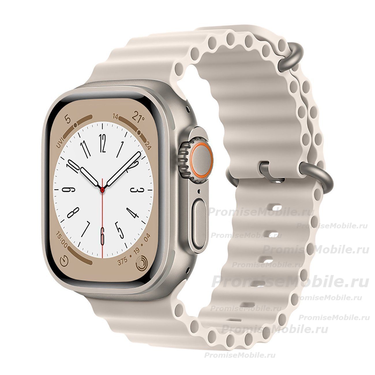 Ремешки для Apple Watch Series 7 (41 mm) Ocean Band силиконовый <слоновая кость> ― 