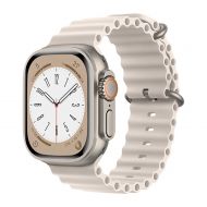 Ремешки для Apple Watch Series 6 (40 mm) Ocean Band силиконовый <слоновая кость>