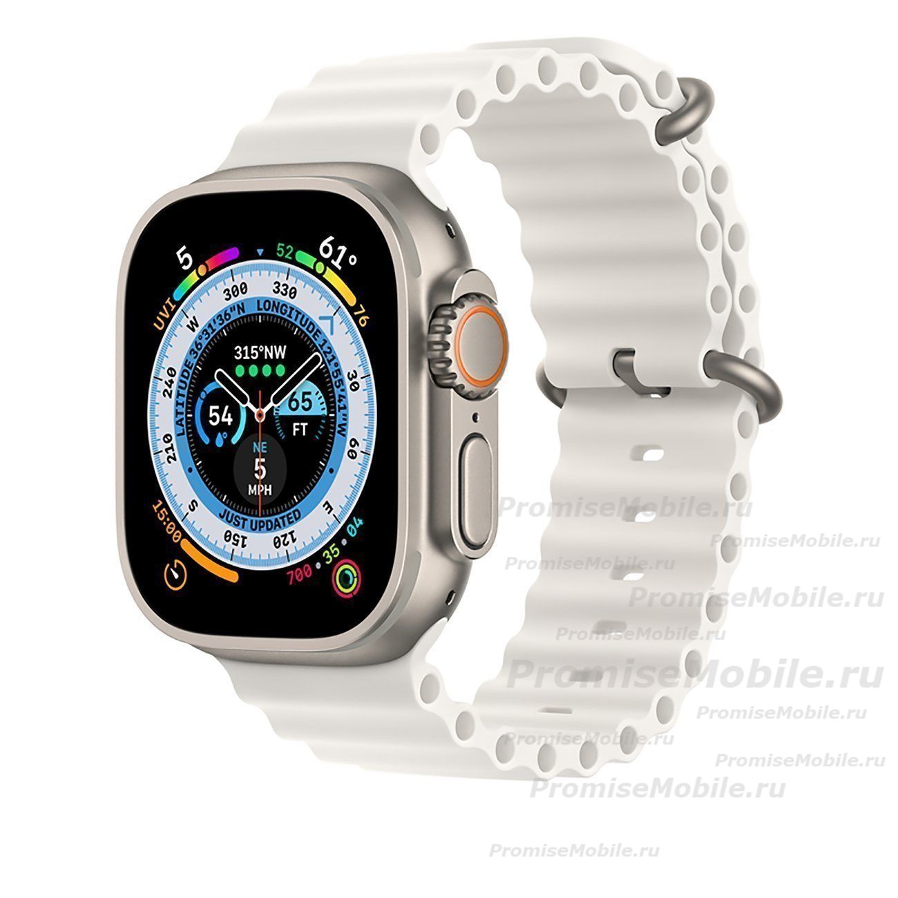 Ремешки для Apple Watch Series 7 (41 mm) Ocean Band силиконовый <белый> ― 