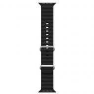 Ремешки для Apple Watch Series 6 (44 mm) Ocean Band силиконовый <черный>