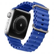 Ремешки для Apple Watch SE (44 mm) Ocean Band силиконовый <синий>
