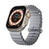Ремешки для Apple Watch SE (44 mm) Ocean Band силиконовый <серый>