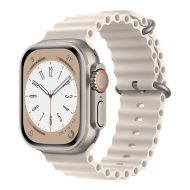 Ремешки для Apple Watch Series 5 (44 mm) Ocean Band силиконовый <слоновая кость>