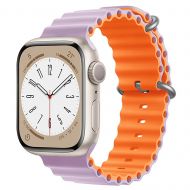Ремешки для Apple Watch SE (44 mm) Ocean Band силиконовый <фиолетово-оранжевый>