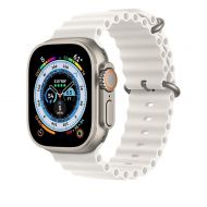 Ремешки для Apple Watch Series 7 (45 mm) Ocean Band силиконовый <белый>