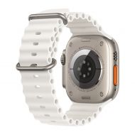 Ремешки для Apple Watch Series 6 (44 mm) Ocean Band силиконовый <белый>