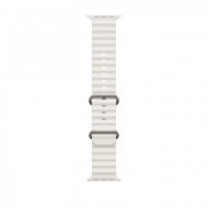 Ремешки для Apple Watch Series 7 (45 mm) Ocean Band силиконовый <белый>