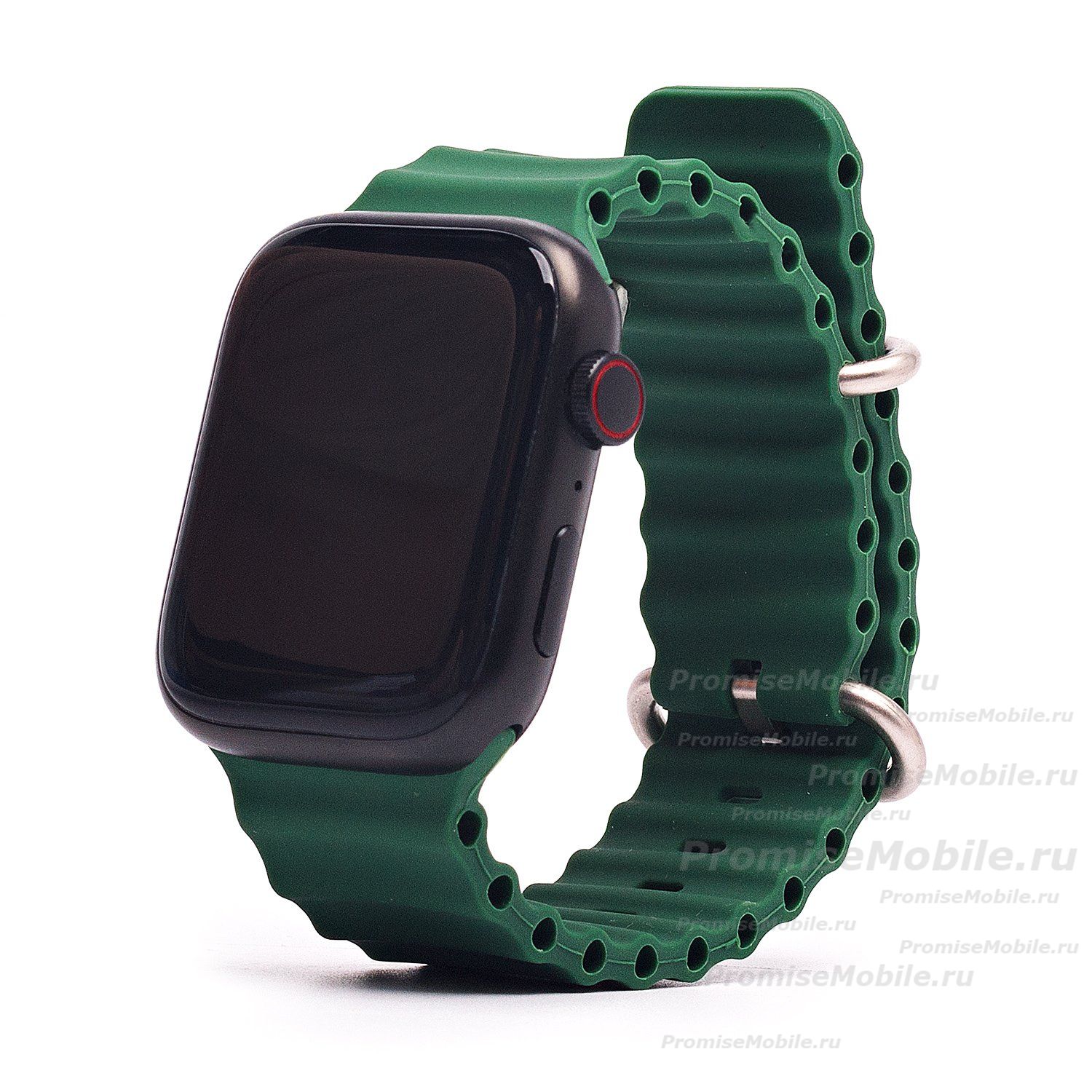 Ремешки для Apple Watch Series 1 (38 mm) Ocean Band силиконовый <зеленый> ― 