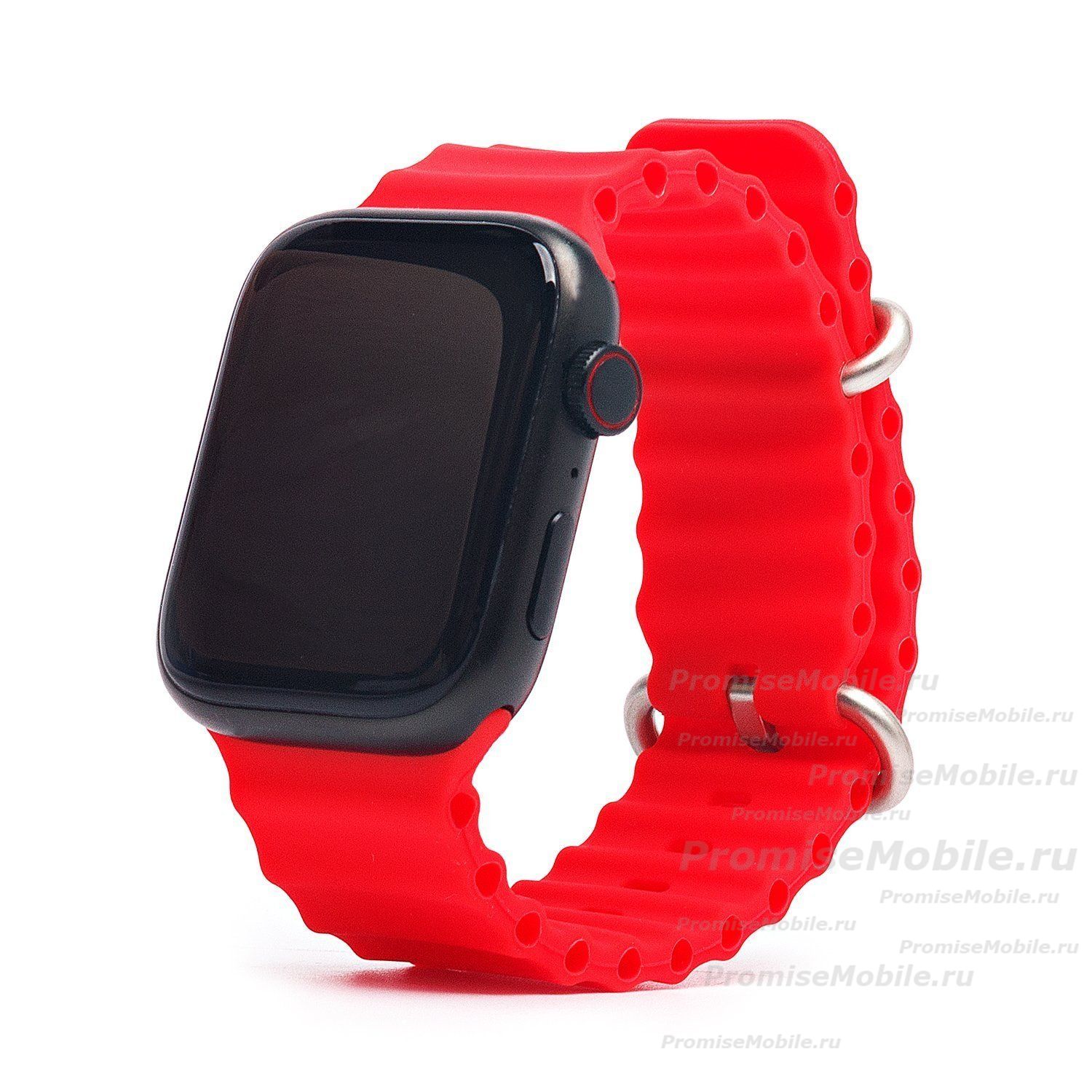 Ремешки для Apple Watch SE (40 mm) Ocean Band силиконовый <красный> ― 