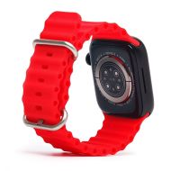 Ремешки для Apple Watch Series 7 (45 mm) Ocean Band силиконовый <красный>