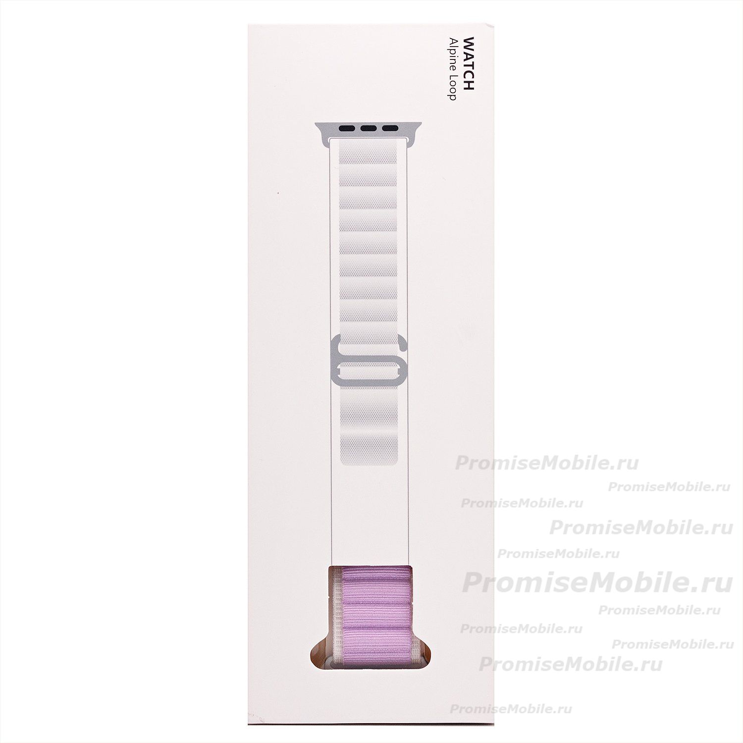 Ремешок для Apple Watch Series 7 (41 mm) Alpine Loop текстиль <бело-фиолетовый> ― 