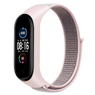 Ремешок для Xiaomi Mi Band 5 спортивный на липучке <светло-розовый>